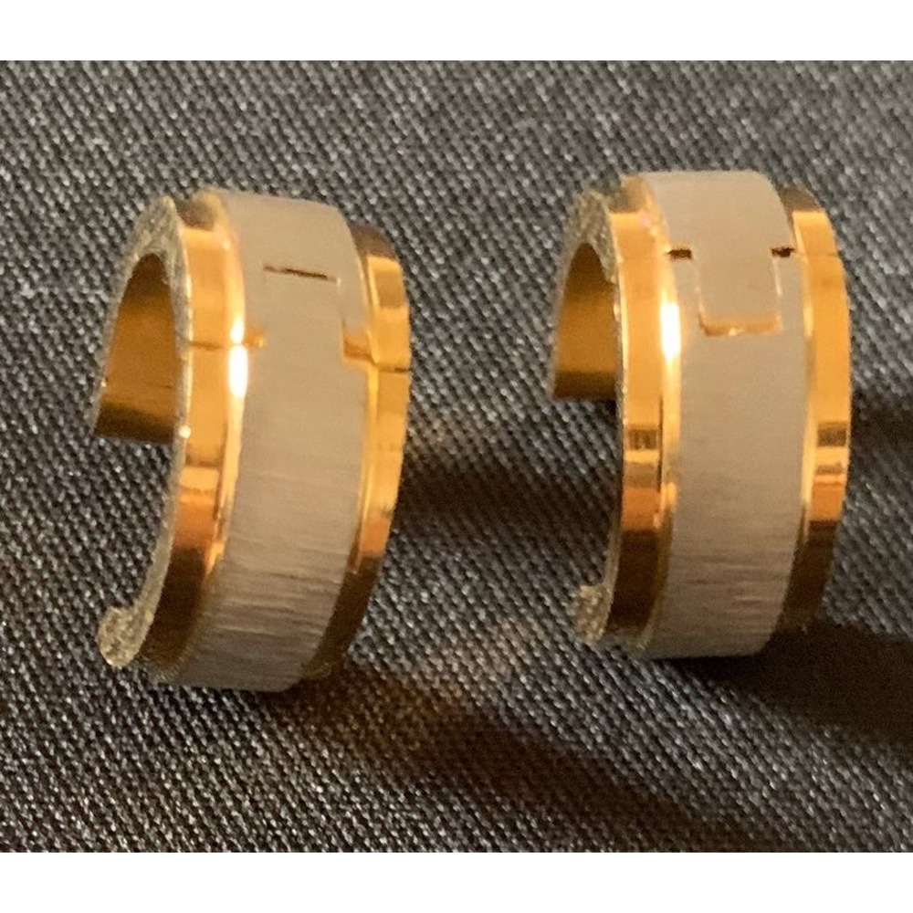 Gold and Steel Earrings